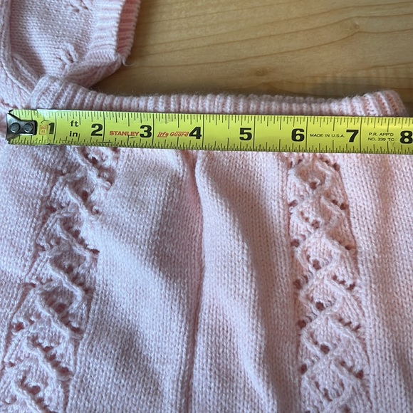 Joseph Magnin Made in Italy Baby girl pink knit set top and bottom - Picture 16 of 17